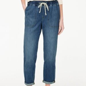 J Crew Denim drawstring pant